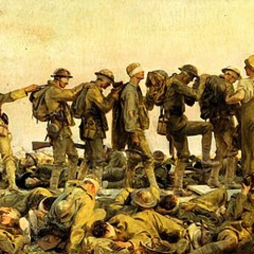 Gassed soldiers, 1919. Wikimedia Commons.